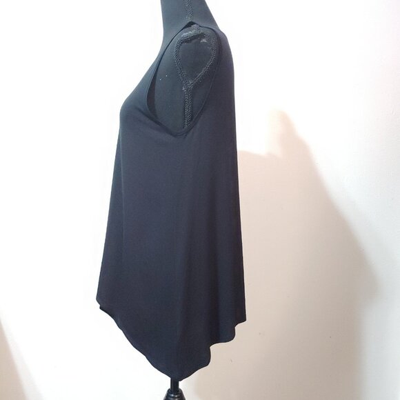 EILEEN FISHER STRETCH ASYMETRICAL TANK TUNIC - Picture 5 of 7